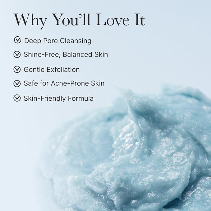 Hyssop Brightening & Deep-Cleansing Face Scrub & Exfoliator - for All Skin Types, Acne-Prone Skin & Blackheads (4.23oz)