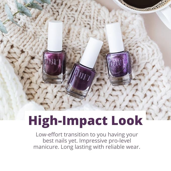 duri Nail Polish, 648 Viva Strip Tease, Purple Shimmer, Metallic, Glossy Finish, Full Coverage, Quick Drying, Lasting, 0.45 Fl Oz Cosmetics