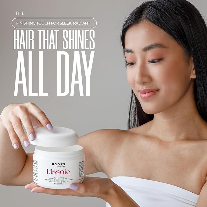 Revitalizing Anti-Frizz Hair Mask 8 fl oz | Deep Conditioner for Dry Damaged Color-Treated Hair | Collagen, Keratin & Coconut Oil | UV Shield | Sulfate-Free, Paraben-Free, Cruelty-Free