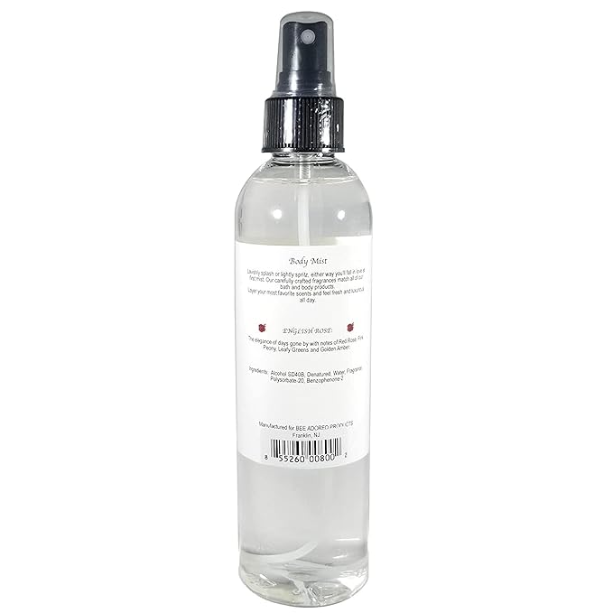 Body Spray, English Rose, 8 Fluid Ounce