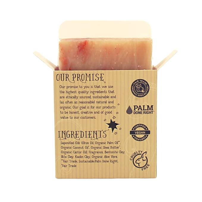 Natural Cherry Almond Aloe Bar Soap - Gentle Cleansing for Sensitive Skin, Spicy - 3 Pack - Experience Healthy and Glowing Skin