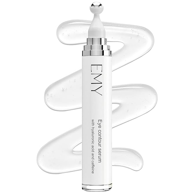 Roller Eye Serum Acid Hyaluronic Caffeine Moisturizing Plumping Massage Ball Reduces Dark Circles Bags Under Eyes Wrinkles and Fine Line Non-Greasy Suitable for Sensitive Skin