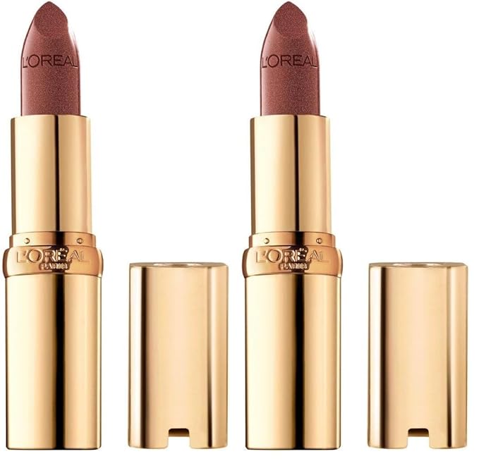 L'Oreal Paris Colour Riche Original Creamy, Hydrating Satin Lipstick with Argan Oil and Vitamin E, Bronzine, 1 Count (Pack of 2)
