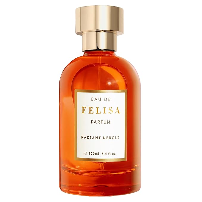 Felisa Radiant Neroli Eau de Parfum 100ml – Long Lasting Vegan Citrus Perfume, Fresh and Elegant Fragrance with Brazilian Neroli, Lemon and Amber