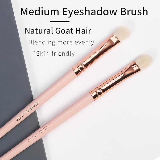Natural Goat Hair Eyeshadow Brush, Medium Smudge Eye Shadow Brush, Shader Eye Shadow Brushes, Smudge Brush, Single Natural Hair Makeup Brush, Eyeshadow Blending Brushes