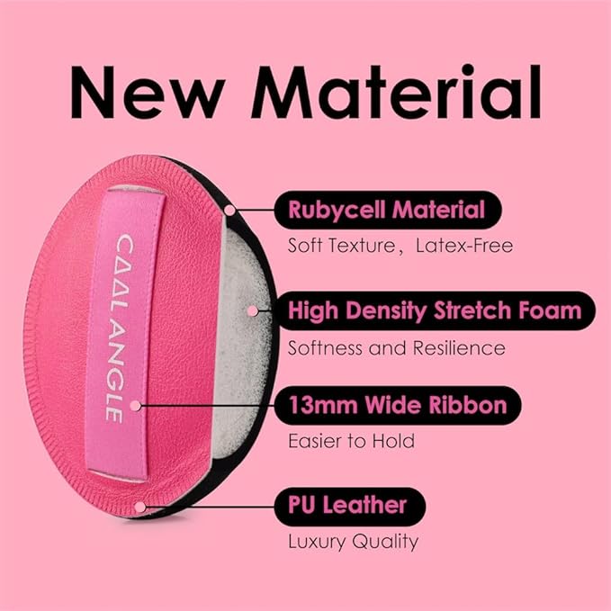 4Pack Makeup Sponge Latex-Free Soft Blender Sponge Perfect for Foundation Concealer Cream Powder, Beauty Sponge Set for Long-lasting and Natural Makeup, 2X-Large Black and 2 Medium Pink