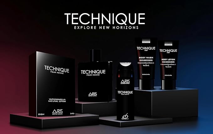 Technique Eau de Parfum – Long-Lasting Sandalwood and Woody Fragrance for Men – 100mL Perfume Spray with Bonus 15mL Perfume Sample (Randomly Selected)