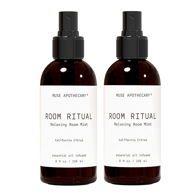 Muse Apothecary Room Ritual - Aromatic and Relaxing Room Mist, 8 oz, Infused with Natural Essential Oils - California Citrus, 2 Pack