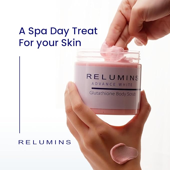 Relumins Premium Summer Body Scrub with Glutathione, Rosehip & Sea Salt – Hydrating Exfoliating Scrub for Smooth, Radiant, Beach-Ready Skin – Gentle Moisturizing Formula – 400ml