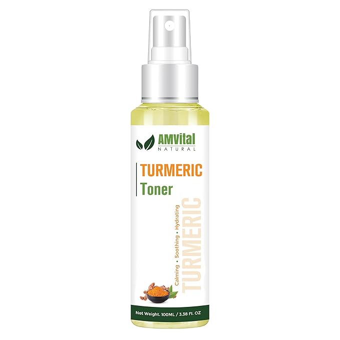 AMVital Turmeric Toner for Oily Skin - Natural Dark Spot Solution - Effective for Dark Spots and Acne - Revitalize and Balance with Herbal Ingredients