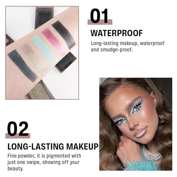 Single Nude Green Matte Eyeshadow,Monochrome Eye Shadow,Apply Makeup Easily,Matte Pressed Powder Single Eyeshadow,24 Hour Eye Makeup Longwear Waterproof
