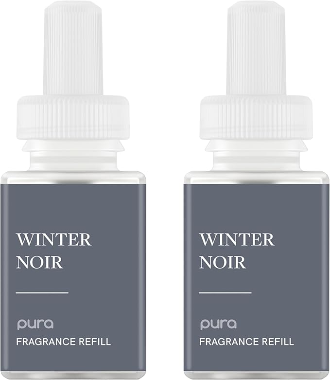PuraHome Scent Refill - Smart Home Air Diffuser - Up to 120-Hours of Luxury Fragrance per Refill - Home Essential - Clean & Safe Diffuser Fragrance - 2 Pack, Winter Noir