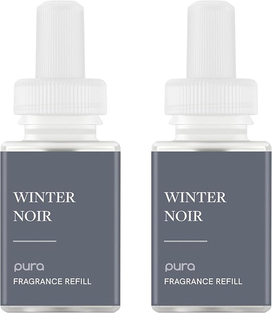 PuraHome Scent Refill - Smart Home Air Diffuser - Up to 120-Hours of Luxury Fragrance per Refill - Home Essential - Clean & Safe Diffuser Fragrance - 2 Pack, Winter Noir