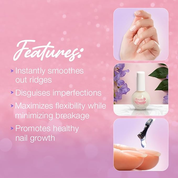 Flowery Smooth & Strong Nail Strengthener, 0.5 Ounce 1 pack