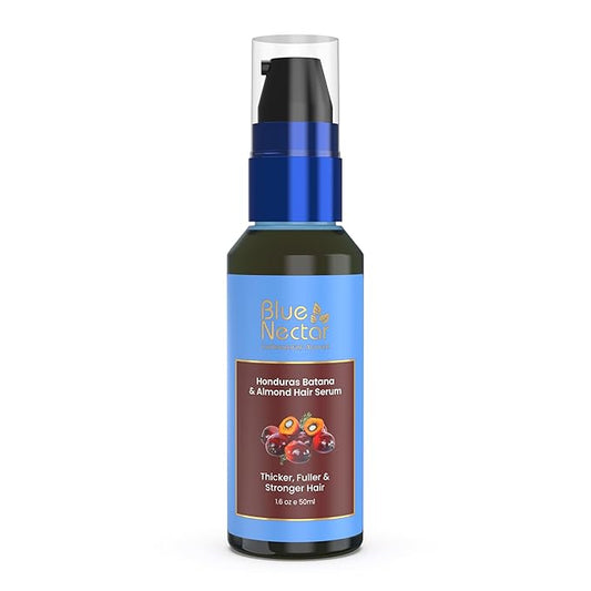 Blue Nectar Batana Hair Serum for Fuller & Thicker Hair | Plant Based Alternate to Redensyl | Advanced Hair Growth Serum for Dry & Frizzy Hair | Hair Moisturizer for Women & Men (18 Herbs, 1.6Oz)