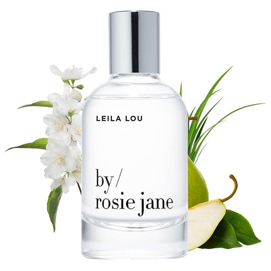 By Rosie Jane Eau De Parfum Spray (Leila Lou) - Clean Perfume for Women - Non-Toxic Body Mist with Notes of Juicy Pear, Sweet Jasmine & Tangerine Skin - Paraben, Sulfate & Phthalate Free (50ml)