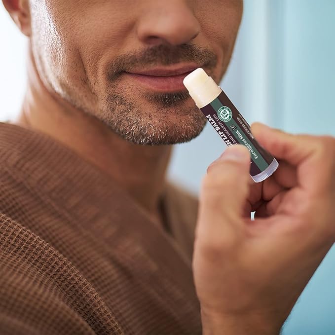 Earth's Daughter SPF Lip Balm Eucalyptus Mint Stocking Stuffers 4-Pack - Lip Sunscreen, SPF 15, Organic Ingredients, Beeswax, Coconut Oil, Vitamin E - Hypoallergenic, Gluten Free