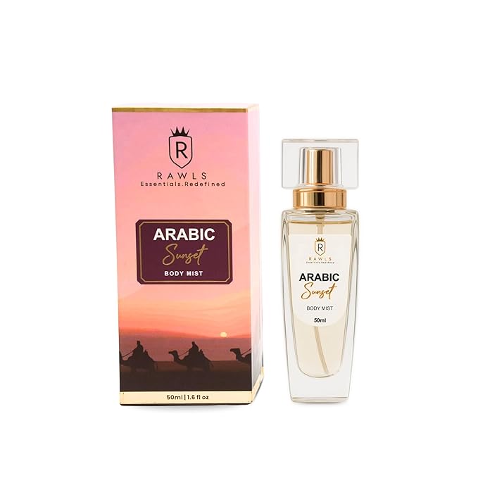 Arabic Sunset Body Mist – Long-Lasting Fragrance Spray with Jasmine, Ginger, Vanilla & Sandalwood – Paraben-Free, Clean Scent for Women & Men, 50ml