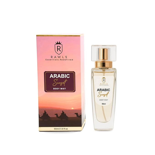 Arabic Sunset Body Mist – Long-Lasting Fragrance Spray with Jasmine, Ginger, Vanilla & Sandalwood – Paraben-Free, Clean Scent for Women & Men, 50ml