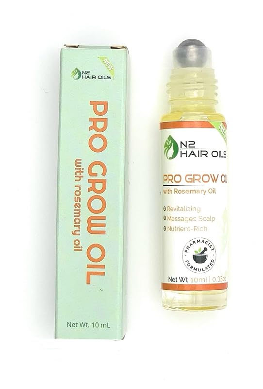 Hair Growth Oil, Scalp Treatment, Scalp Massage Oil, 100% Natural Oils, Essential Oil Blend, Nutrient-Rich, Roll On (0.33 Fl oz)