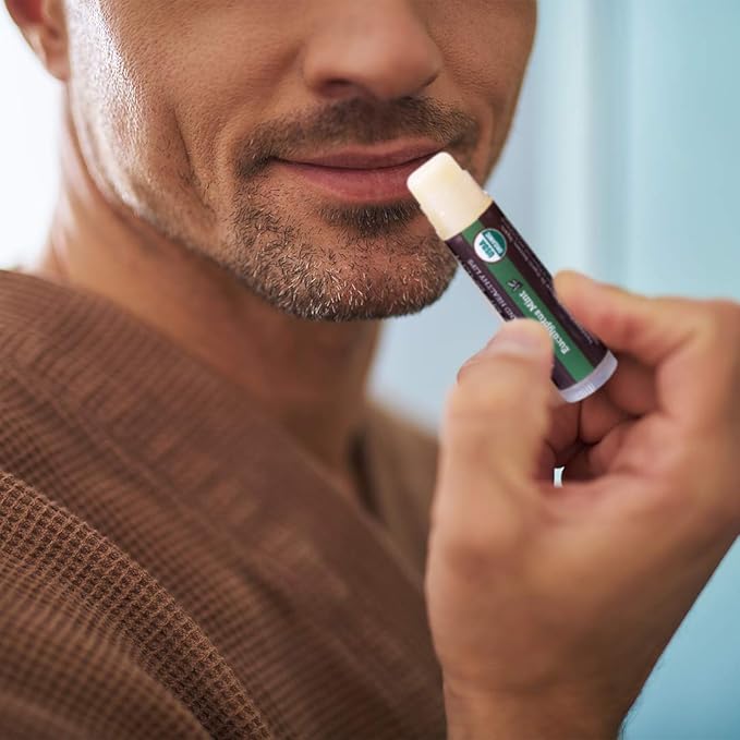 Earth's Daughter USDA Organic Lip Balm Stocking Stuffers 4-Pack Eucalyptus Mint Flavor - Beeswax, Coconut Oil, Vitamin E - Best Lip Repair Chapstick for Dry Cracked Lips.