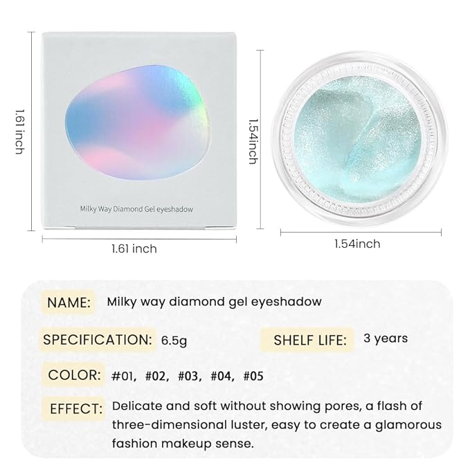 Monochrome Glitter Eyeshadow Palette,Single Light Sky Blue Shimmer Eyeshadow,Long-Lasting Sheer Eye Makeup With A Sparkle Finish,Smooth Formula,Vegan & Cruelty-Free