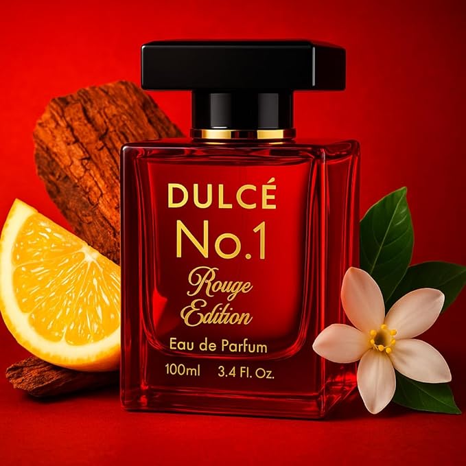 Dulcé No.1 Rouge Edition For Women–Hypnotic Floral Perfume with Notes of Violet, Rich Coffee & Velvety Iris–Captivating & Sophisticated Eau de Parfum–3.4 Fl Oz(100ml) Elegant Gift