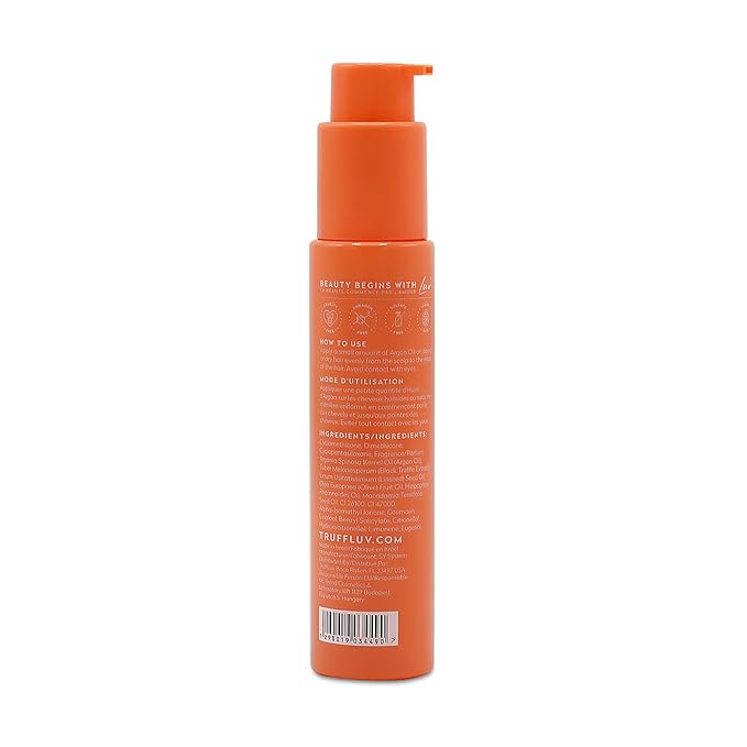 | Nourish Collection Argan Oil, Infused with Black Truffle Extract, Hydrating and Repairing Hair Serum, Smooths Frizz, Repairs Split Ends, Boost Shine, Paraben Free, Sulfate Free, 1.7 Fl Oz