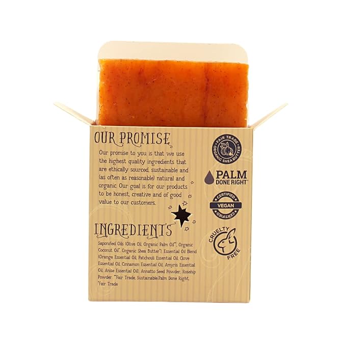 Organic Bay Runner Bar Soap - Gentle Cleansing for Sensitive Skin, Spicy - 3 Pack