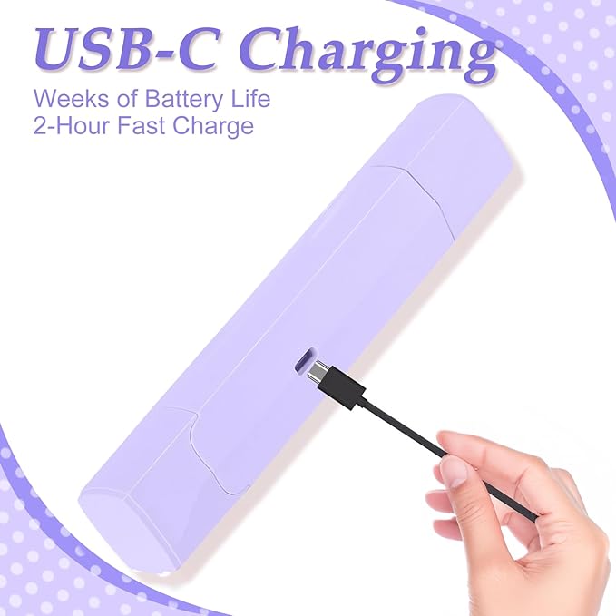 2-in-1 Bikini Trimmer for Women & Electric Women's Shaver,Rechargeable,Gentle Hair Removal for Sensitive Skin(Purple)