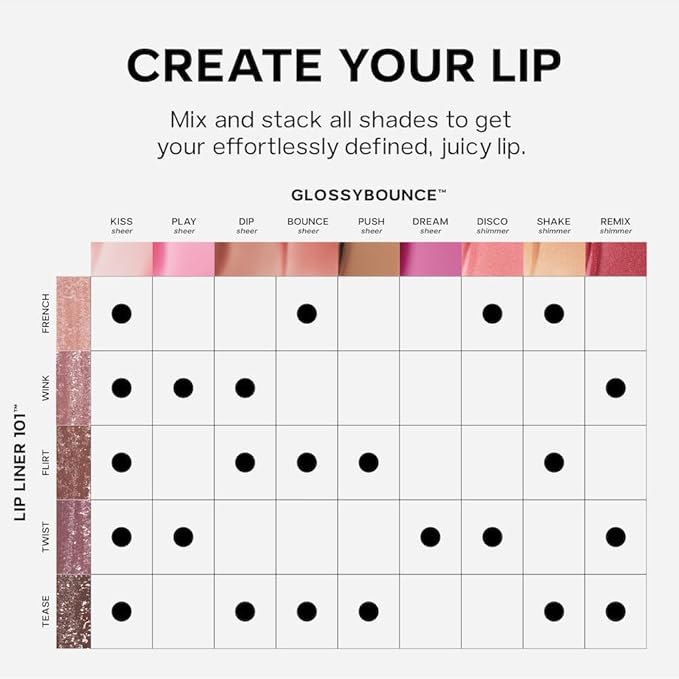 Saie Glossybounce - Hydrating Lip Gloss and Tinted Lip Oil Hybrid with Hyaluronic Acid & Jojoba Oil for Non-Sticky, Ultra-Shiny, Plump & Soft Lips - Everyday Makeup Essential - Shake (.17 oz)