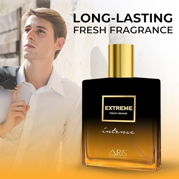 Extreme Intense Eau de Parfum – Long-Lasting Woody and Citrus Fragrance for Men – 100mL Perfume Spray with Bonus 15mL Perfume Sample (Randomly Selected)