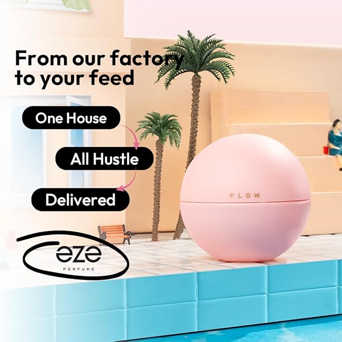 Eze FLOW Eau de Parfum for Women 75ML | Long-Lasting Luxury Perfume | Elegant Peach, Freesia & Rose | Warm Sandalwood, Musk & Vanilla Base | Premium Floral & Woody Fragrance | Captivating Scent | EDP