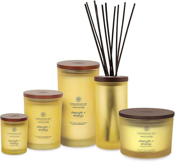 Chesapeake Bay Candle Scented Candle Strength + Energy (Pineapple Coconut) Medium Home Décor