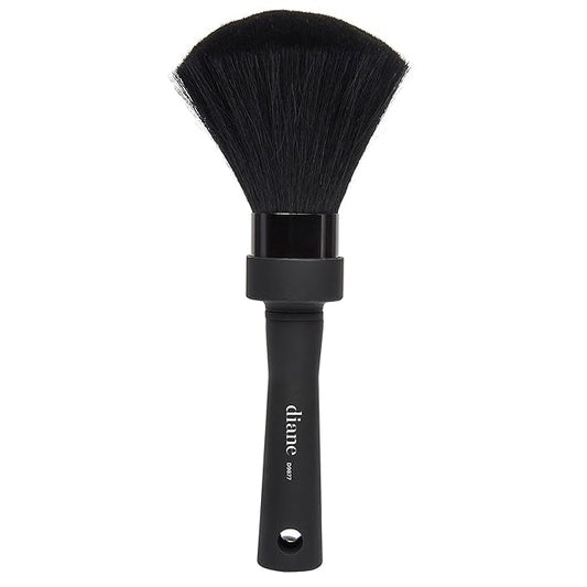 Diane Professional Long Handle Neck Duster Brush for Hair Cutting, Removes Loose Hair from Neckline and Ears, Soft Nylon Bristles, Stand Up Base, 9”