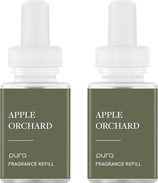 PuraHome Scent Refill - Smart Home Air Diffuser - Up to 120-Hours of Luxury Fragrance per Refill - Home Essential - Clean & Safe Diffuser Fragrance - 2 Pack, Apple Orchards
