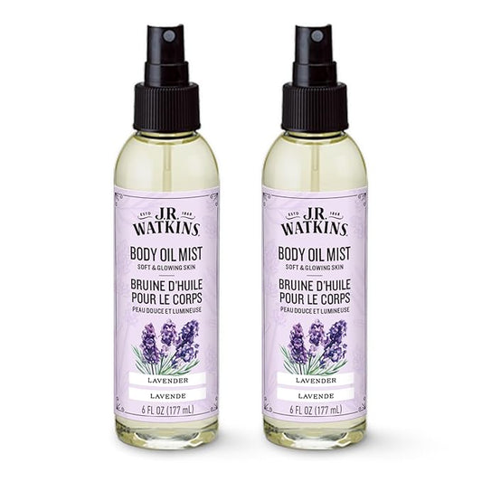J.R. Watkins Naturally Hydrating Body Oil Mist, Lavender, 6 fl oz, 2 Pack