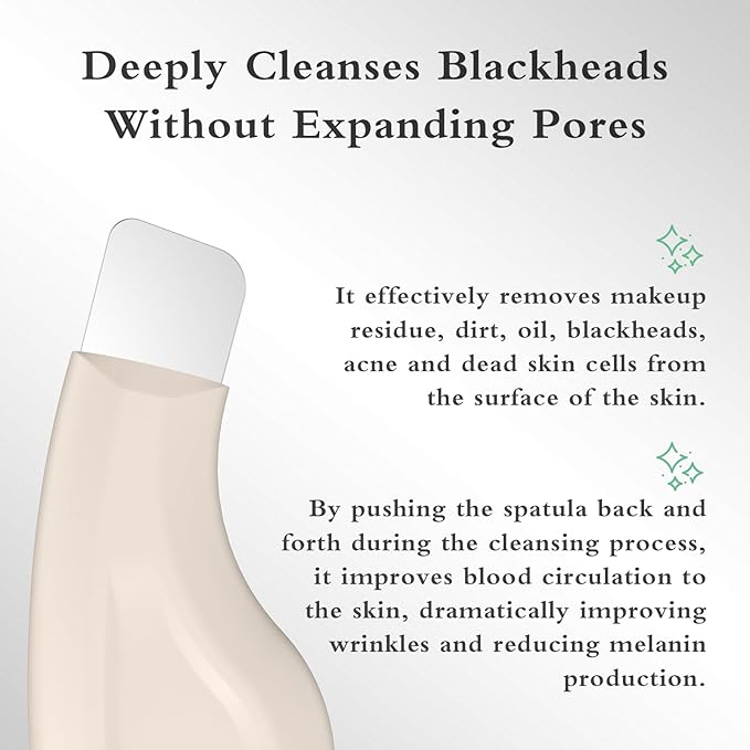 Blackhead Remover Tool, Silicone Face Scraper for Deep Cleansing, Skin Scrubber Face Spatula, Nose Blackhead Remover, Skin Care Tool for Men and Women (Beige)