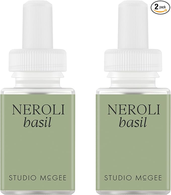 Pura x Studio McGee Smart Home Air Diffuser - Smart Home Air Diffuser - Up to 120-Hours of Luxury Fragrance per Refill - Spring & Summer Fragrance - 2 Pack, Neroli Basil