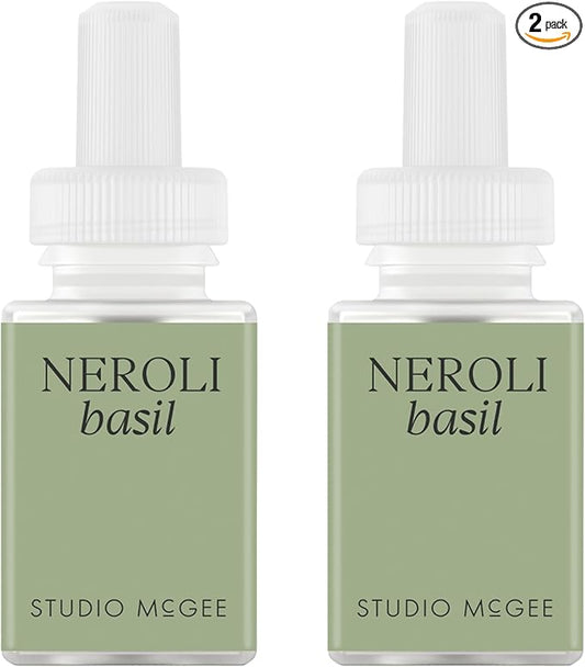 Pura x Studio McGee Smart Home Air Diffuser - Smart Home Air Diffuser - Up to 120-Hours of Luxury Fragrance per Refill - Spring & Summer Fragrance - 2 Pack, Neroli Basil
