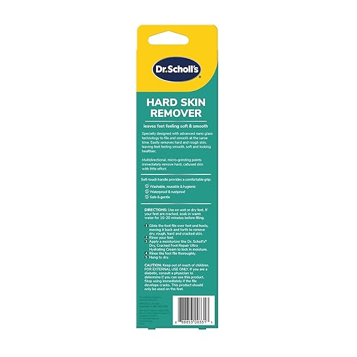 Dr. Scholl's Hard Skin Remover Nano Glass Foot File - Foot Callus Remover, Durable Foot Scrubber, Dead Skin Remover, Hygienic Pedicure Tool, Long Lasting Foot Buffer, Soft Smooth Feet