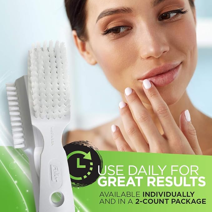 Fuller Brush Hand 'N Nail Brush – Break & Odor Resistant Fingernail & Toenail Cleaner – for Everyday Grooming & Cleaning Finger Nails, Toe Nails, Cuticles, Hands & Feet (White)