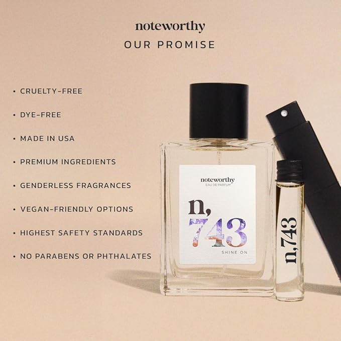 Noteworthy n,743 Femme Fatale Eau De Parfum – Tuberose, Magnolia, Jasmine | Long-lasting Unisex Perfume for Women & Men (Travel)