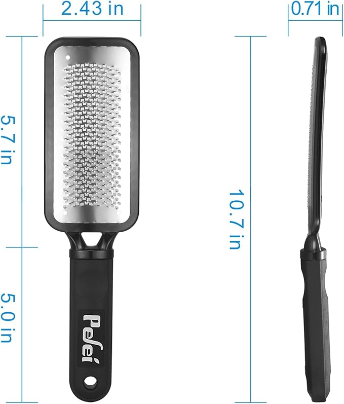 Colossal Pedicure Rasp Foot File, Professional Foot Care Pedicure Stainless Steel File to Removes Hard Skin, Can Be Used On Both Dry and Wet Feet