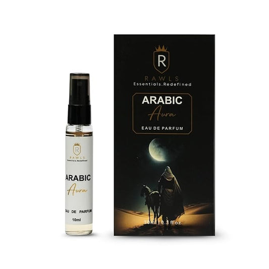 Arabic Aura Eau de Parfum Spray – Unisex Long-Lasting Perfume with Coffee, Jasmine, Vanilla & Cedarwood – Clean Luxury Fragrance for Day & Night, Travel Size, 10ml