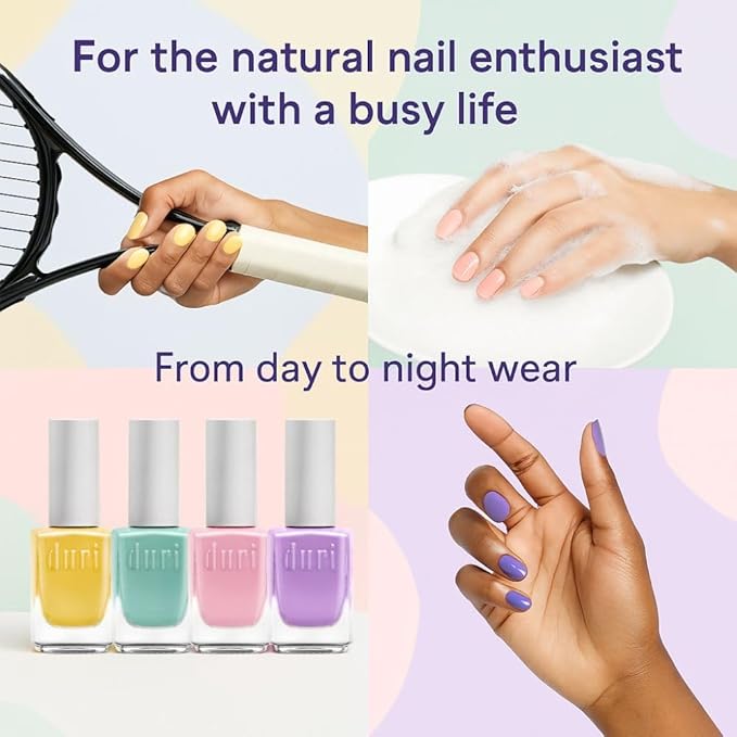 duri Nail Polish, 74 Coral Conquest, Pinkish Coral, Full Coverage, Quick Drying, NEW Brush, 0.45 Fl Oz by Dur Cosmetics