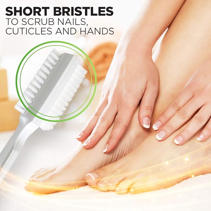 Fuller Brush Hand 'N Nail Brush – Break & Odor Resistant Fingernail & Toenail Cleaner – for Everyday Grooming & Cleaning Finger Nails, Toe Nails, Cuticles, Hands & Feet (White)