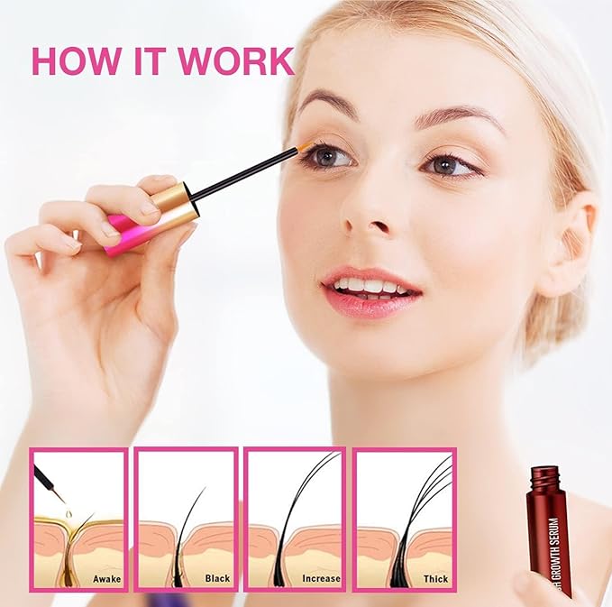 VieBeauti Premium Eyelash Growth Serum: Lash Enhancing Serum with Advanced Formula to Boost Longer Fuller and Thicker Looking Lashes - Vegan & Cruelty-Free for Sensitive Eyes 3mL 3-Month Supply