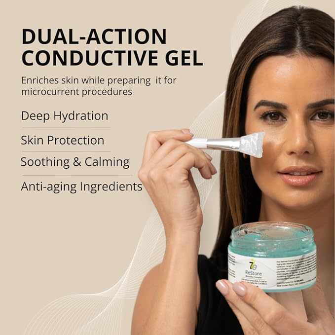 7E Wellness Myolift 8oz Restore Conductive Gel with Bio-Active Complex 8oz Facial Skin Care Products with Green Tea Extract, Hyaluronic Acid, Anti Aging &Skin Tightening [4ozX2] (8 oz)