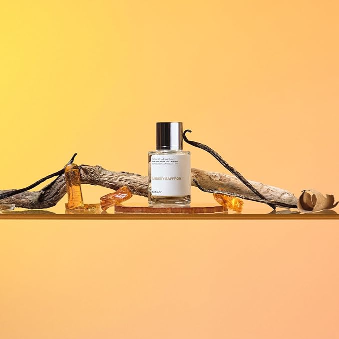 Dossier - Ambery Saffron - Eau de Parfum - Inspired by MFK's B.accarat R.ouge 5.40 - Vegan, Unisex Perfume Spray - 3.4 Fl Oz (100ml)